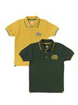 4 Years Boys Polo Tshirts Pack of 2 by Cub McPaws | Kids Cotton Polo Neck Tshirts for Boys | Stylish Multi-Coloured Polo Tshirts Pack of 2 | 4-5 Years