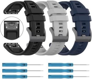 (3 Pack) T Tersely 22mm Quickfit Replacement Strap for Garmin Fenix 8/E 47mm,Sport Bands for Quatix7 Pro/Fenix 7/7Pro/6/5,Forerunner 935/945/955/965