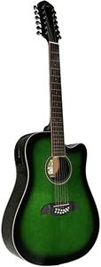 Oscar Schmidt OD312CE 12-Strings Acoustic Electric Guitar - Translucent Green OD312CETGR