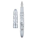 Asvine P80 Piston Filling Fountain Pen Medium Nib, Spider Skeleton Transparent Clear Acrylic Pen Case and Wrench Set