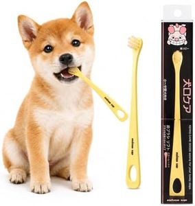 MIND UP Dog Toothbrush with 15° Angled Handle, Flat Head Design for Easy Brushing, Soft Type, Pet Toothbrush for Daily Dog Teeth Care, Made in Japan