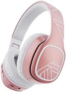 PowerLocus Casque Bluetooth sans Fil, 60 Heures, Casque Audio Bluetooth Pliable avec Microphone, Casque sur l'oreille Confortable, Son stéréo pour Voyage/iPhone/iPad/TV/PC