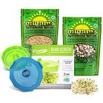 Masontops Bean Screen Sprouts Growing Kit - Sprouting Lids & Sprout Mixes Microgreens Growing Kit - Sprouting Kit Wide Mouth Mason Jar Strainer Lid