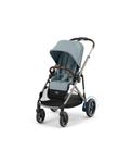 Cybex e-Gazelle S Stroller with Electronic Assist – Forward Power and Downhill Break, Rocking Feature, Modular Double Stroller, 20+ Configurations, Awarded Best Inventions 2024, Stormy Blue/Taupe