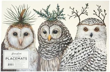 Kitchen Papers Winter Owls Paper Placemat Set