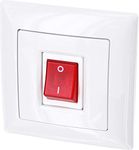 Up Illuminated On/Off Switch for tankless water heaters – All-in-one – Frame with Flush-Mounted Insert + Cover (Series G1 Pure White)