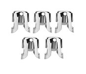 Shoppers Hub PNQ Heavy Duty Stainless Steel Sealed Sparkling Champagne Bottle Stopper Sealer Perfect for Use as Gifts Accessories and for Own Use in Homes and Restaurants and Catering(Set of 5 Pieces)