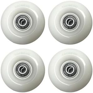 TOCBEUU Skateboard Wheels, 60mm 95A Urethane with Bearings, Set of 4 (White)