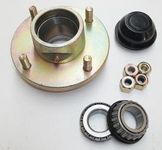 leisure MART Complete Trailer Wheel Hub Taper Bearing 4 Stud with 4 inch PCD Part no. LMX617