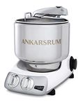 Ankarsrum Original Stand Mixer White – 7.4 Qt Stainless Steel Bowl, Powerful 600W Motor, Dough Hook, Whisk & More – Swedish-Engineered Kitchen Mixer for Bread, Pastry, and More (Gloss White)