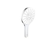 GROHE Vitalio 150 SmartActive - Hand Shower 15 cm (Push Button with 3 Spray Selection, Water Saving, Anti-Limescale system, Universal Mounting System), Chrome with Spray Plate Moon White, 26597000