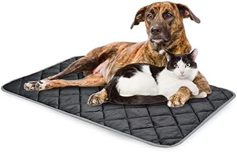 NWK Pet Self Warming Thermal Mat Pad, Body Heat Reflecting Pet Bed Mat for Cats & Dogs, Washable, for Sofa & Crate & Kennel & Car Seat (XL,72cm X 115cm, Black)