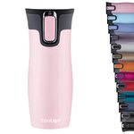 Contigo Unisex's West Loop Autoseal Thermobecher, Edelstahl Isolierbecher, Kaffeebecher to Go, BPA frei, auslaufsicherer Reisebecher mit Easy-Clean-Deckel, hält bis zu 5h Warm, 470 ml, Millenial Pink