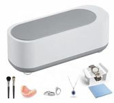 KERFORA Portable Ultrasonic Jewelry Cleaner - Professional Mini Cleaning Machine for Jewelry, Eyeglasses, Watches, Rings, Retainers, and Reusable Glasses
