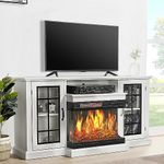 LUXOAK Fireplace TV Stand with 3-Si