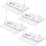 dephen 155W Linear High Bay LED Lights - 23256LM Garage Ceiling Lights 155W/130W/110W Wattage Adjustable 4000K/5000K Color Tunable High Bay Lights for Supermarkets, Factory UL-Listed 4 Packs