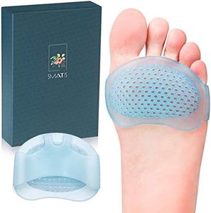 SMATIS Metatarsal Pads for Women and Men, 4PCS Ball of Foot Cushion Foot Pads Heel Cushions for Shoes for Metatarsalgia Neuroma Mortons Neuroma Pads Atrophy Burning Sensations Relieve Pain