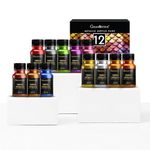 GRANOTONE Acrylic Metallic Colour Set 50 ml Each Pack of 12 Water Based Pastels Non Toxic Fast Drying Multicolor Craft Canvas Paints Ideal for Pro Artists Beginners Hobby Painters and Kids