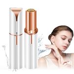 Flawless Facial Hair Remover for Women-rechargeability Ladies Hair Removal Device-Removing Unwanted Facial Hair Quickly and Painlessly-for Lip,Mustache, Chin (White Battery Powered)