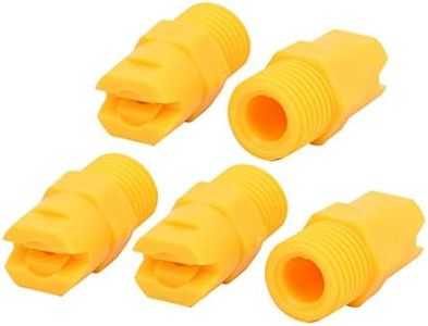 uxcell 1/4PT Male Thread 80 Degree PP Standard Veejet Flat Fan Spray Tip Yellow 5pcs