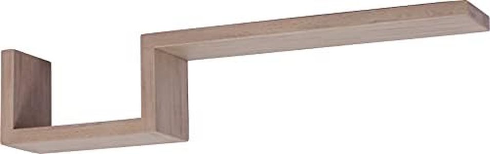 AquaTeak Moa-Elite Contemporary Gray Teak Floating Wall Shelf