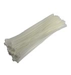 Plastic Releasable Cable Ties Premium Heavy Duty Large Reusable Zip Ties, 50-Pack (7.2mmx200mm, Natural)