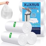 XUXRUS 5l Bin Bags Small Plastic Bin Liners 78 Counts Clear Garbage Bags Wastebasket Toilet Pedal Bin Liners for Bathroom Bedroom Office,Fit 5-8 Liter,0.8,1.5,2 Gal,Clear