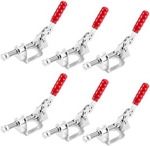 MUKCHAP 6 PCS GH-302-FM Adjustable Toggle Clamp, Push Pull Toggle Clamp, Quick Release Woodworking Clamp Hand Tool, 300 lbs Holding Capacity