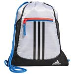 adidas BACKPACK adidas Alliance Sackpack Drawstring Backpack Gym Bag, Team Navy Blue, One Size, Two Tone White-clear Onix/Bright Royal Blue/Black, One Size, Alliance Sackpack Discontinued