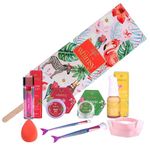 Whimsy 7 Pcs Organic Beauty Kit for Girls|Skin Friendly Makeup Kit | Birthday Gift for 4 5 6 7 8 9 10 11 12-16 Years Old | Non-Toxic Kid Eye Glitter, Lip Cheek Tint, Kids Lip Gloss & Mermaid Accessory