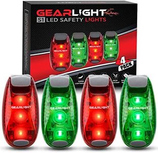 GearLight S1 LED Safety Lights Bike Taillights [4 Pack] - Clip-On for Boat, Bike, Dog & Runners