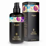 Argan Oil for Hair Skin and Nails 200ml - Natural Moisturiser - Organic Hair Growth Oil for Healthy Hydrated Hair - Natural Hair Oil for Women and Men - Massage Oil - Beard Oil – Satin Naturel