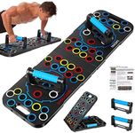Eocean Push Up Board, Big Size Push Up Bar, Portable Foldable Push Up Handles, Home Pushup Board System for Workout/Strength Training, Fits Men and Women, 56 Combo Position