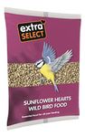 Extra Select Sunflower Hearts Bird Food - Husk-Free, Oil Rich, High Energy Wild Bird Seed for Year Round Feeding - 2 kg