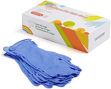 Kids Disposable Nitrile Gloves for 7-14 Years - Latex Free, Food Grade, Powder Free - for Halloween Preparation, Crafting, Painting, Gardening, Cooking, Cleaning - 100 PCS Purple