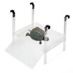 Qnemaei Hanging Turtle Basking Platform,Large Turtle Dock for 40 Gallon Breeder and 75 Gallon Tank,Basking Platform for Aquatic Turtles,Adjustable Width 16"-18.5"