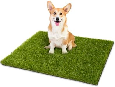 CooRug Dog Grass Pee Pads, 16" x 27" Reusable Artificial Grass Turf Rug for Puppy & Cats, Washable Fake Grass Mat Dog Pee Pad Replacement Outdoor Indoor Potty Training Pads with Drainage Holes