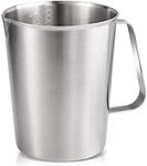 Stainless Measuring Cup (2000ML), KSENDALO 8 Cup Stainless Measuring Cup, Stainless Pitcher with Marking with Handle, 64 Ounces (2.0 Liter)