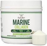 Double Wood Supplements Marine Collagen Powder (1 LB / 16 OZ of Quick Dissolve Marine Collagen Peptides) Wildcaught, Unflavored, Micronized - Scoop Included, No Fillers (38 Servings of 12 Grams Each)