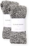 Unboxme Premium Fluffy Cloud Socks - Ultra-Soft, Warm Fuzzy Comfort | Luxury Cozy Socks for Men, 2 Pairs Heather Charcoal