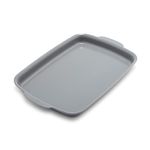 GreenPan Premiere Ovenware Healthy Ceramic Nonstick 13" x 9" Quarter Sheet Baking Pan, PFOA & PFAS-Free, Warp-Free Bakeware, Durable Quick Heating, Oven & Broiler Safe to 600F, Dishwasher Safe, Gray