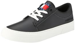 Tommy Jeans Men's TJM Vulc. Skate Derby ESS EM0EM01282 Vulcanized Sneaker, Black (Black), 9 UK