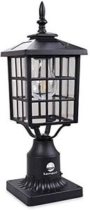 Kemeco ST4224Q-A LED Cast Aluminum Solar Post Light Fixture with 3-Inch Fitter Base for Outdoor Garden Post Pole Mount