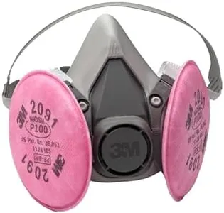 3M Half Facepiece Reusable Respirator Assembly Kit 6391, Size Medium, P100, Lightweight, Comfortable, Easy to Adjust, Includes 2091 Particulate Filter, Welding, Soldering, Asbestos