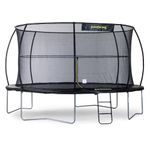 Jumpking 14ft Round Combo Deluxe Trampoline With Safety Enclosure Net and Ladder ❘ Outdoor Trampoline For Adults & Kids, Polyethylene Surround Pad & UV Protected Safety Net For Safe Bouncing