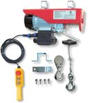 1320 lb (600 kg) BLUELINE Electric Hoist Series 2000 with Optional 2 Controls Capabilities, Pulley, Emergency Stop Button. Ideal for Garage, Shops and Warehouses. Certified for use in Canada and USA