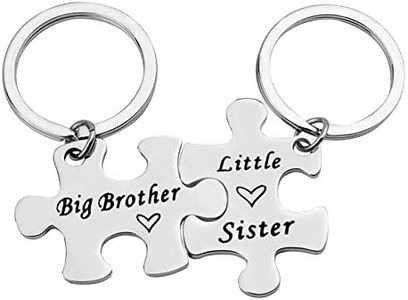 Xiahuyu Brother Sister Keychain Set Brother and Sister Gifts for Big Brother Little Sister Keychain Set for Big Brother Gifts from Sister Christmas Birthday Gifts Family Gifts for Sister Brother