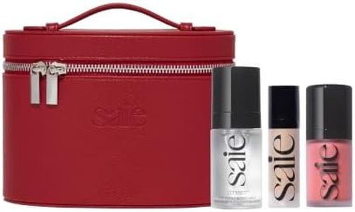Saie Mini Red Vanity Case Bundle, Everyday Glow Makeup Kit (4 ct)