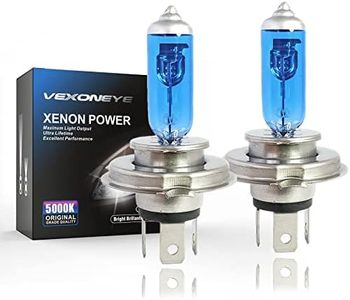 VEXONEYE 9003/H4 Halogen Headlight Bulb, White Light 64193 12342 P43T 12V 60/55w 5000K 2 Pack Long Life