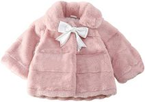 Flower Girl Jacket Kids Wedding Dresses for Girls White Fluffy Jacket Toddler Fur Coat Toddler Faux Fur Jacket Pink, 3-4T